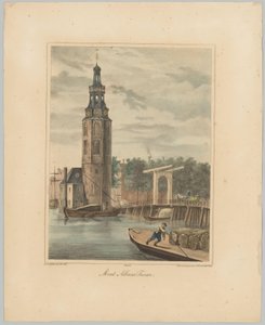 Gezicht op de Montelbaanstoren te Amsterdam