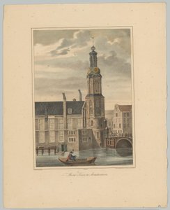 Gezicht op de Munttoren te Amsterdam