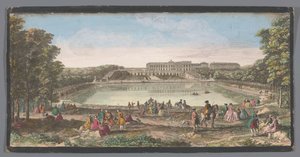 Gezicht op de Orangerie van het Paleis van Versailles