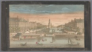 Gezicht op de Oudeschans te Amsterdam gezien vanaf het IJ