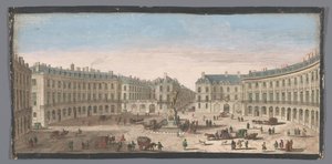Gezicht op de Place des Victoires te Parijs door Anonymous