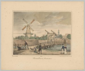Gezicht op de Raampoort te Amsterdam door Anonymous