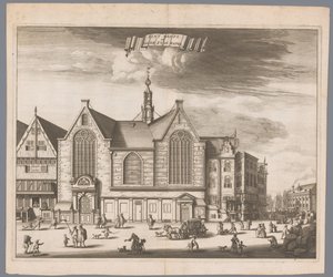 Gezicht op de Sint-Olofskapel (Oudezijds Kapel) te Amsterdam