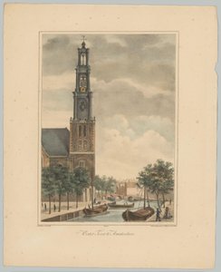 Gezicht op de Westertoren te Amsterdam