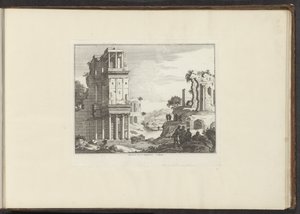Gezicht op de ruïne van het Septizonium te Rome door Anonymous