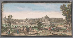 Gezicht op de stad en het Paleis van Versailles
