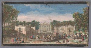 Gezicht op de voorzijde van het Château de Marly door Anonymous