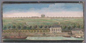 Gezicht op het Chateau de Belle-Vue te Meudon door Anonymous