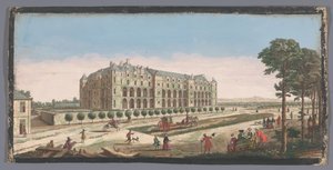 Gezicht op het Château de Madrid te Parijs door Anonymous