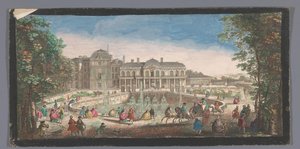 Gezicht op het Château de Saint-Cloud gezien vanaf de Chemin de Versailles door Anonymous