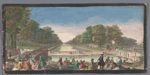 Gezicht op het Grand Canal in de Tuin van het Palais de Fontainebleau door Anonymous