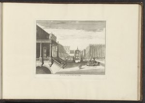 Gezicht op het Koninklijk Paleis en de koninklijke tuinen te Napels door Anonymous