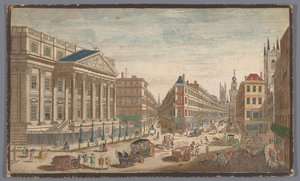 Gezicht op het Mansion House te Londen