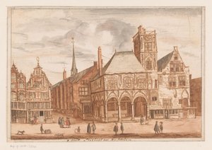 Gezicht op het Oude Stadhuis te Amsterdam door Anonymous