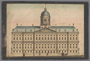 Gezicht op het Stadhuis te Amsterdam