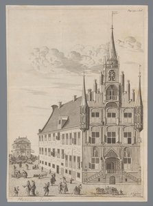 Gezicht op het Stadhuis van Gouda