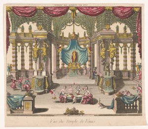Gezicht op het interieur van de Tempel van Venus