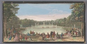 Gezicht op het Île Royale in de Tuin van Versailles door Anonymous