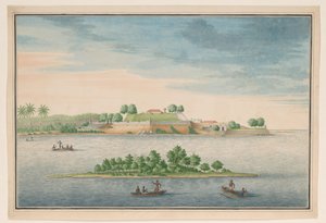 Gezicht op noordzijde van het fort te Kalutara