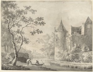 Het kasteel ter Haar bij Vleuten door Anonymous