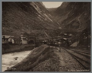 Ingang van de Gotthardtunnel bij Göschenen