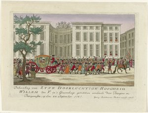 Inhaling van de prins van Oranje, 1787