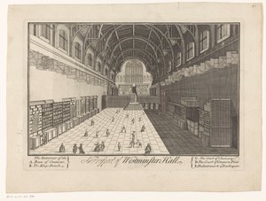 Interieur van Westminster Hall te Londen