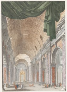 Interieur van de Sint-Pietersbasiliek in Rome