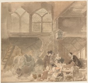 Interieur van een Herberg