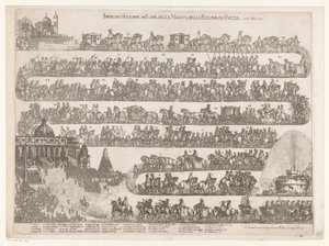 Intocht in Rome van koningin Christina van Zweden