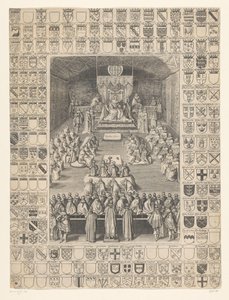 Karel I opent de zitting van het Parlement, 1628