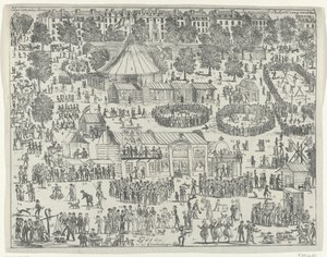 Kermis op een plein te Den Haag, 1845 door Anonymous