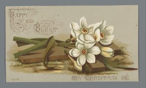 Kerstkaart voor 1882 van Louise E. Jaceard aan mevrouw Six door Anonymous