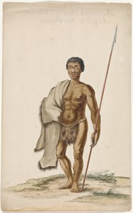 Khoikhoiman met assegaai