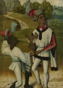 Koning Balthasar, een van de Drie Wijzen, en een Dienaar (fragment)
