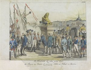 Komst van de Souverein Vorst te Amsterdam, 1813 door Anonymous