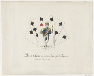 Koning Leopold I als de hartenkoning, 1831-1832 door Anonymous