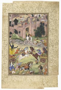 Krishna doodt de demon Sri Gala (scene uit de Harivamsa)