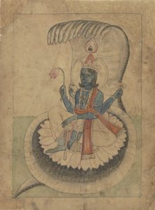 Krishna op zijn troon