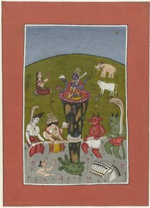 Kurma (incarnatie van Vishnu als schildpad) Karnen van de oceaan Avatars van Vishnu door Anonymous