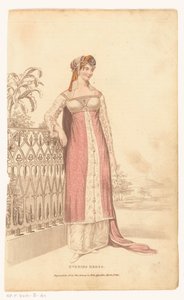 La Belle Assemblee, 1 maart 1813, nr. 42 (Nieuwe Serie): Avondjurk door Anonymous