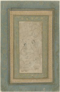 Laila en Majnun in de wildernis door Anonymous