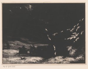Landschap met ruiters door Anonymous
