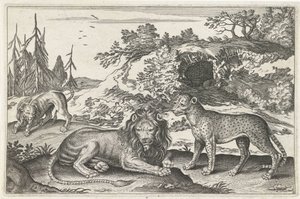 Leeuwen en luipaard
