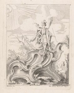 Man en vrouw op rocaille