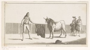 Matador daagt een stier uit