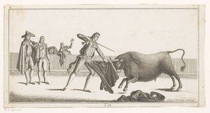 Matador daagt een stier uit