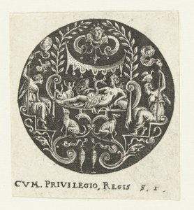 Medaillon met Leda