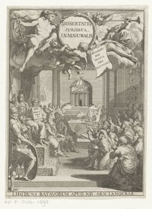 Minerva en knielende geleerden