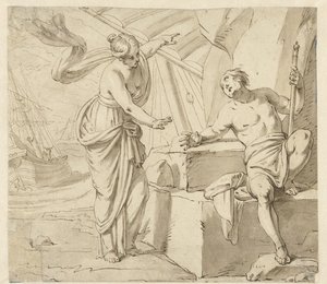 Minerva verschijnt aan Odysseus door Anonymous